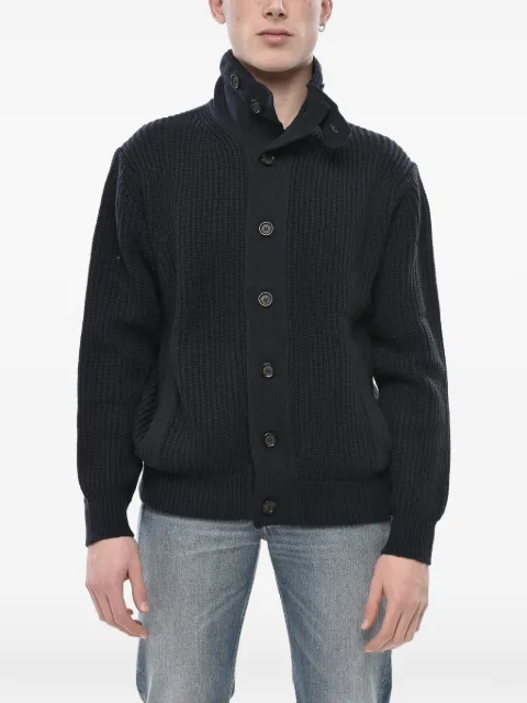 Paolo Pecora high-neck ribbed-knit cardigan