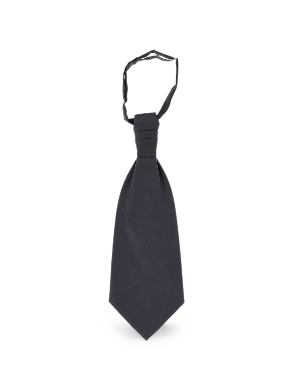 Corneliani Patterned Wool-blend Ascot Tie In Black