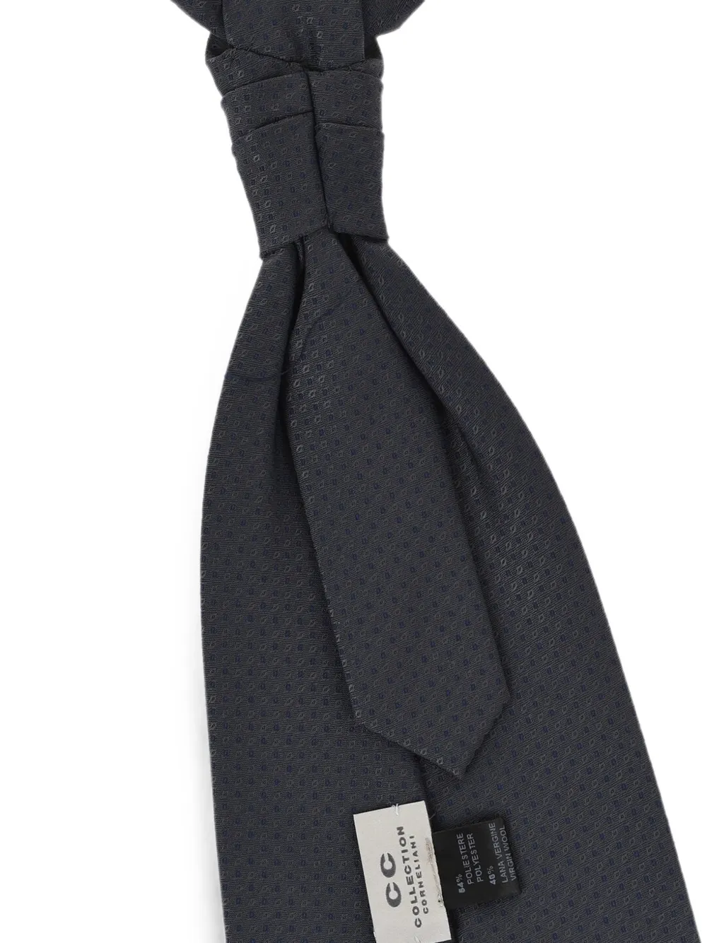 Corneliani patterned wool-blend ascot tie Blauw
