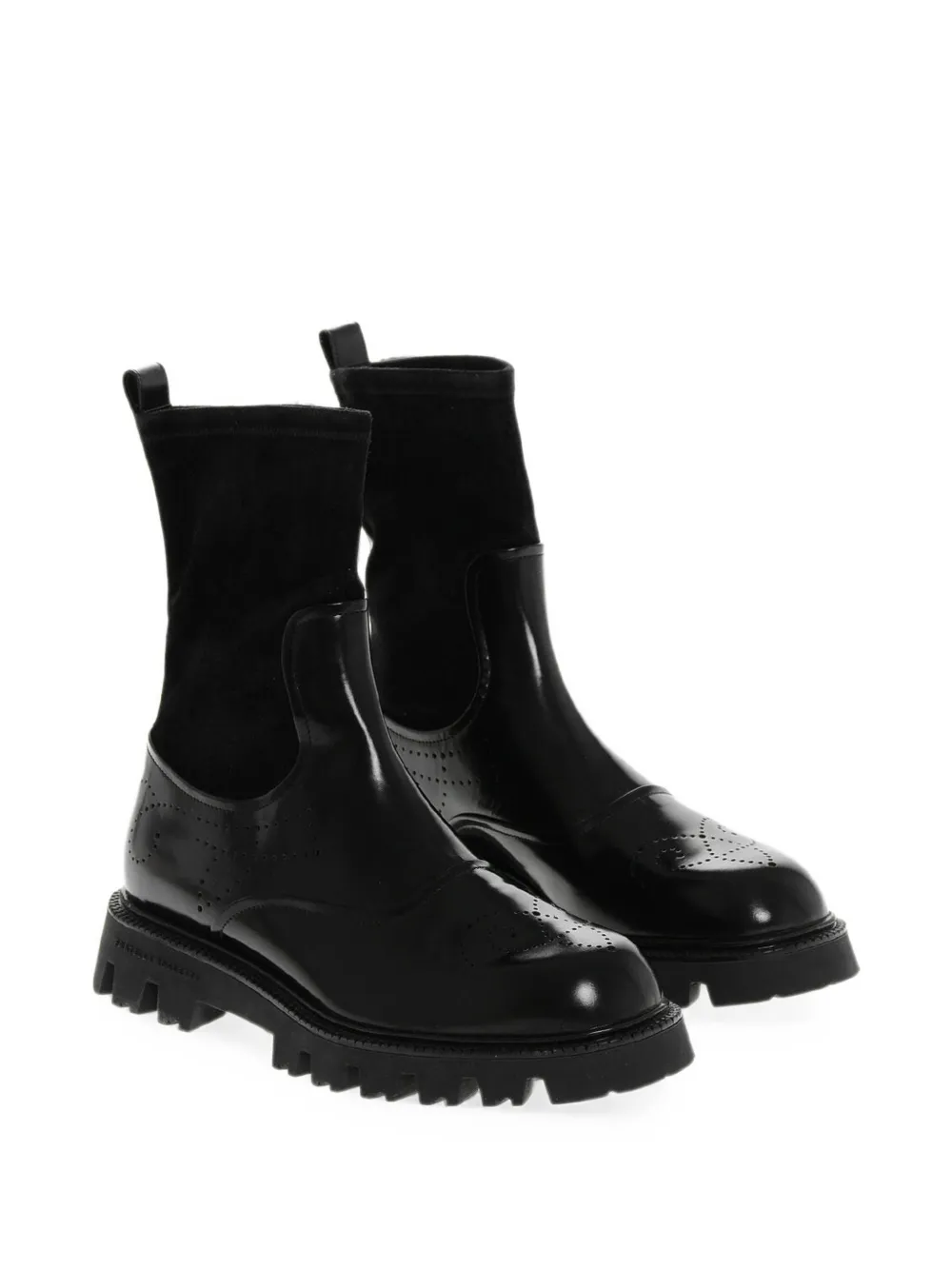 Fratelli Rossetti Sidney semi-brogue ankle boots Zwart