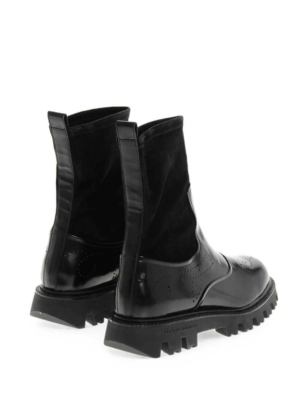 Fratelli Rossetti Sidney semi-brogue ankle boots Zwart