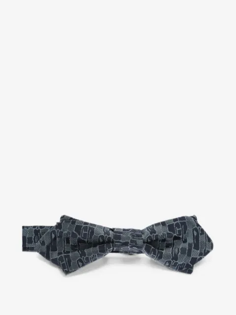 Corneliani abstract-pattern silk bow tie