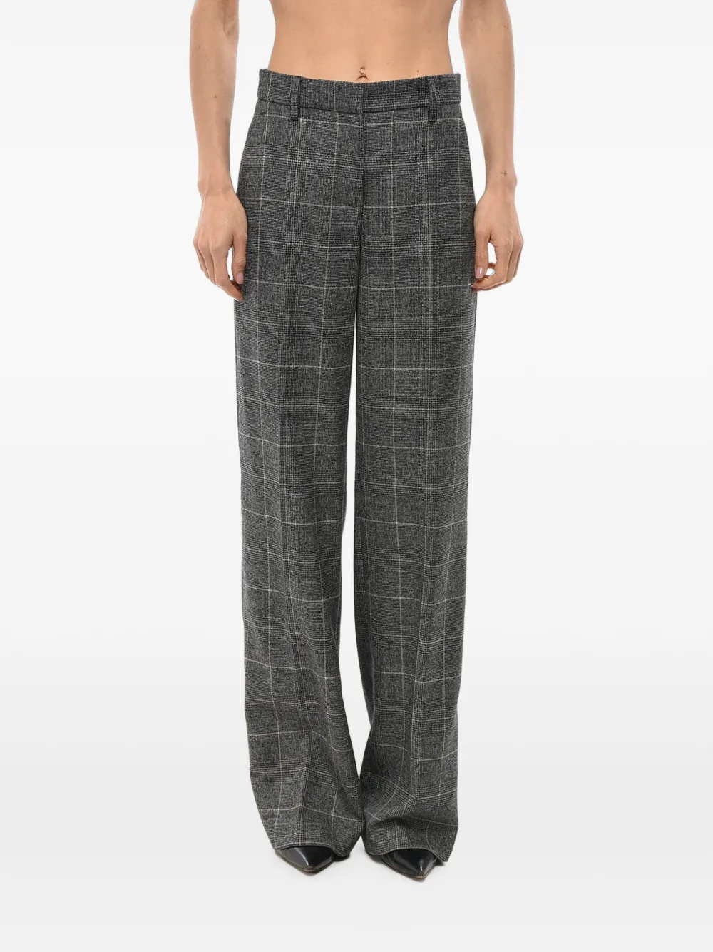True Royal belt-loop checked trousers