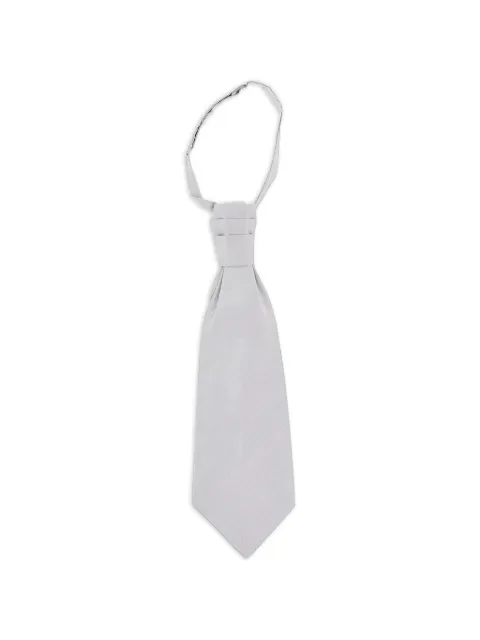 Corneliani chevron-pattern silk ascot tie