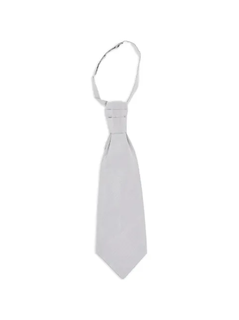 Corneliani chevron-pattern silk ascot tie