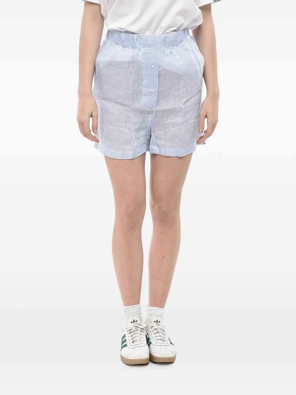 Finamore 1925 Napoli elasticated-waist linen shorts