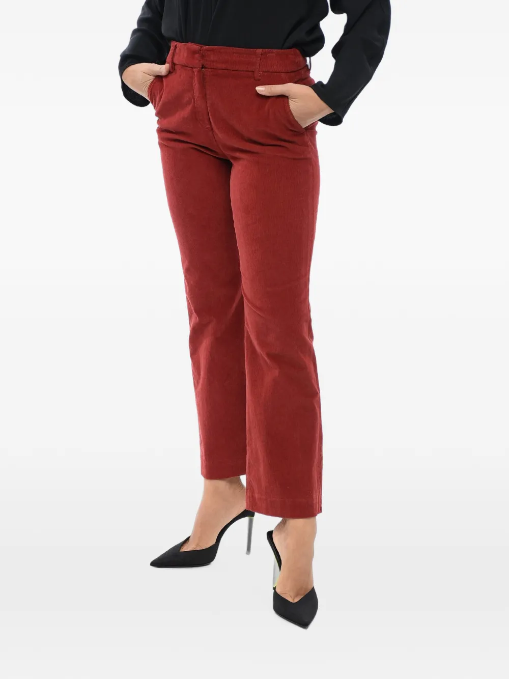 True Royal Ausgestellte Cordhose - Rot