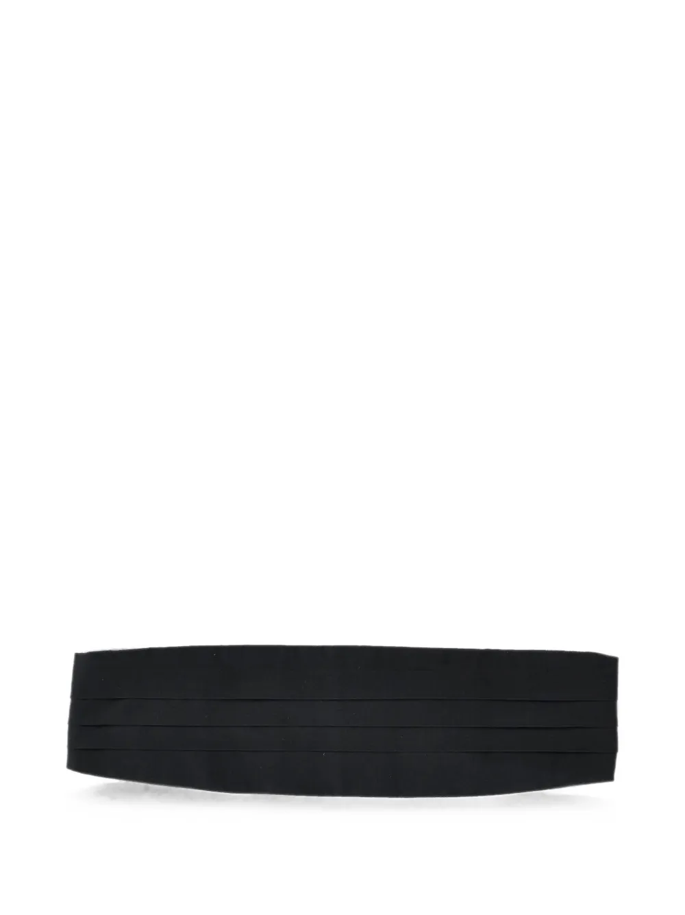 Corneliani Pleated Satin Cummerbund In Black
