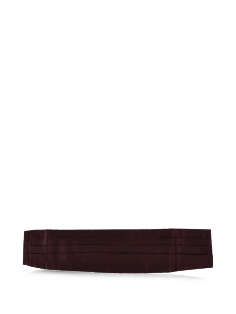 Corneliani Pleated Satin Cummerbund In Red