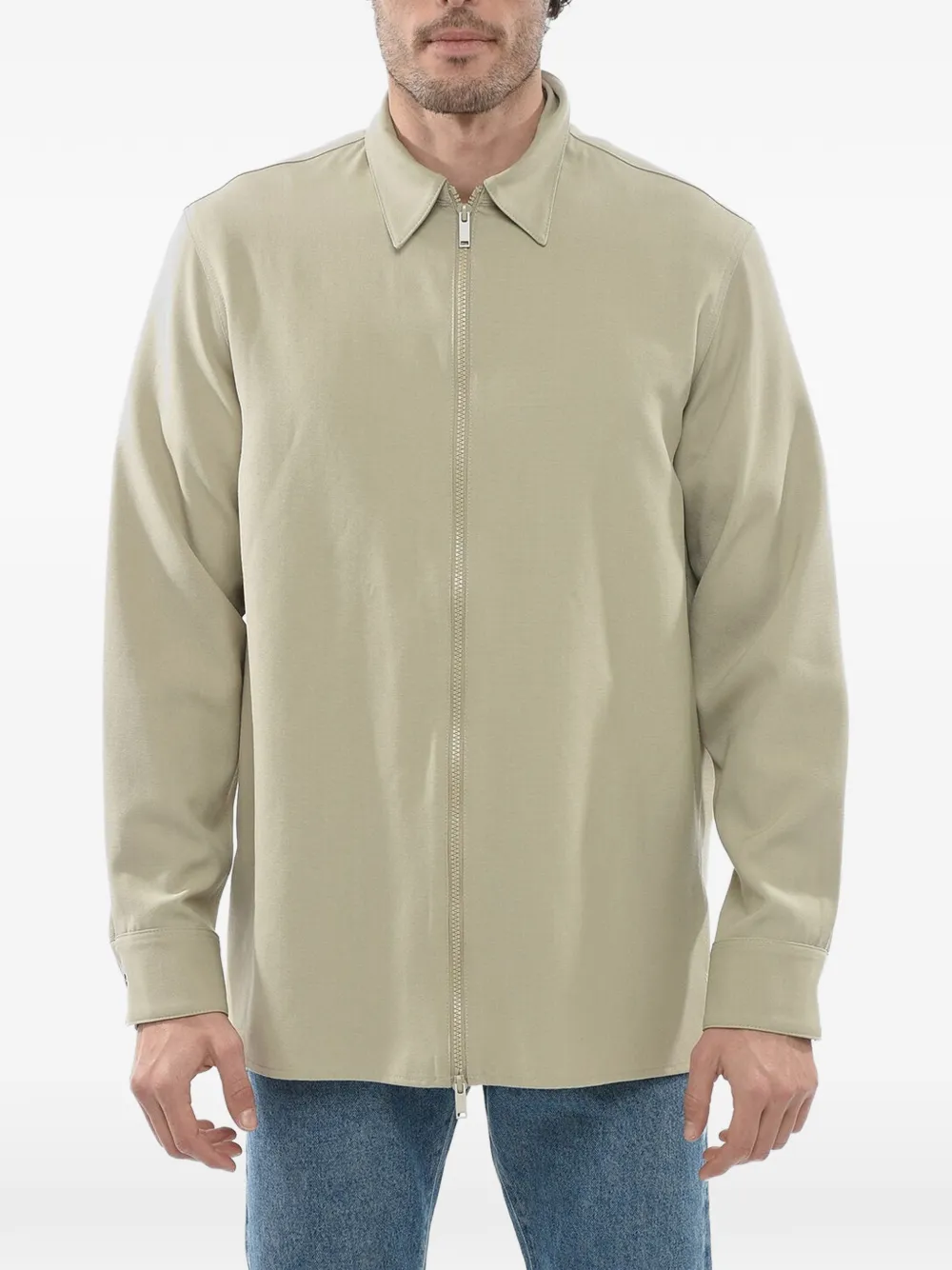 Studio Nicholson Axia zip-fastening shirt jacket - Nude