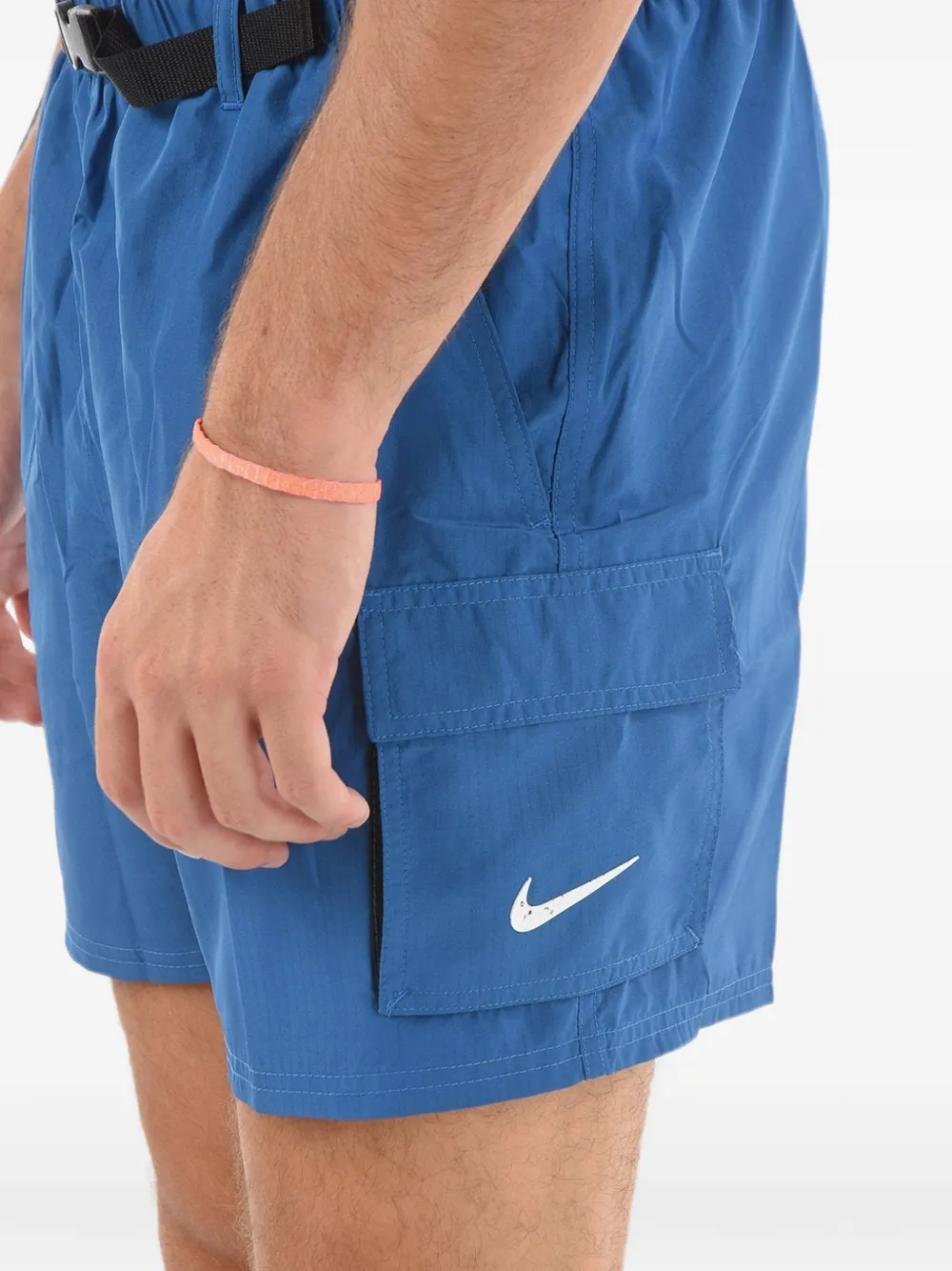 Nike logo-print cargo swim sorts Blauw