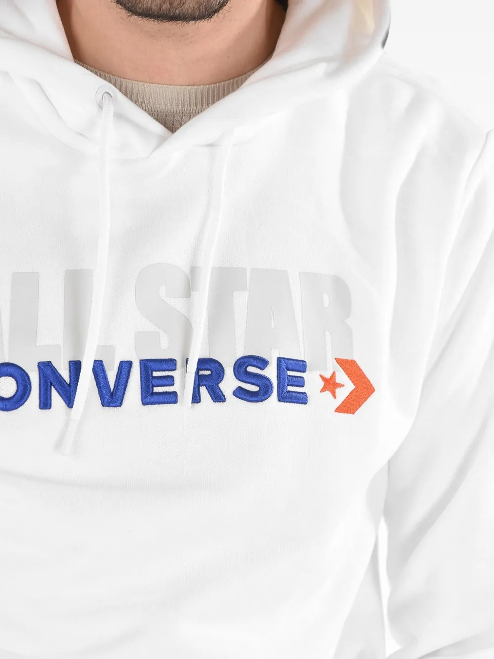 Converse All Star logo-print hoodie Wit