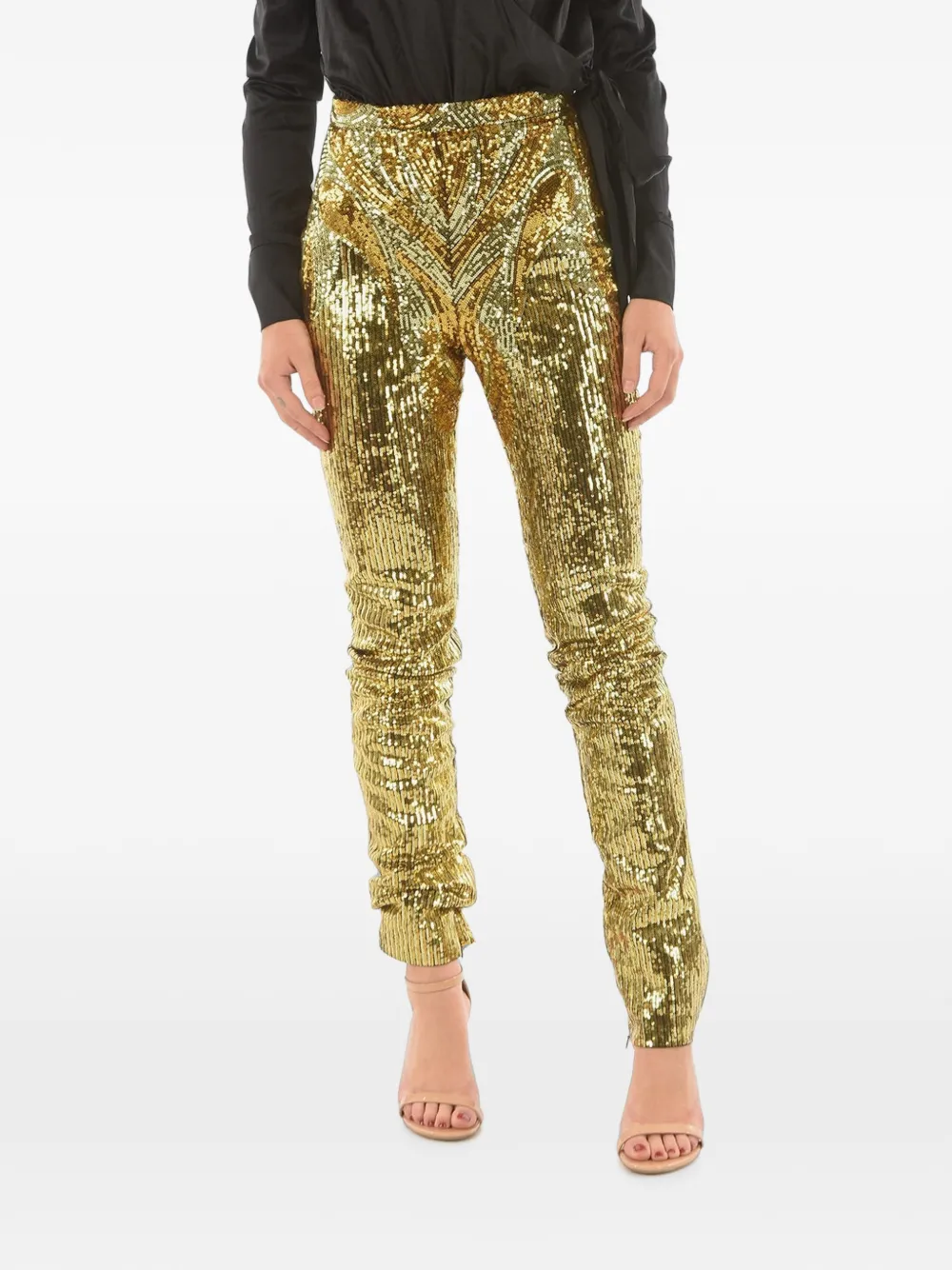 Philipp Plein sequin-embellished trousers - Gold