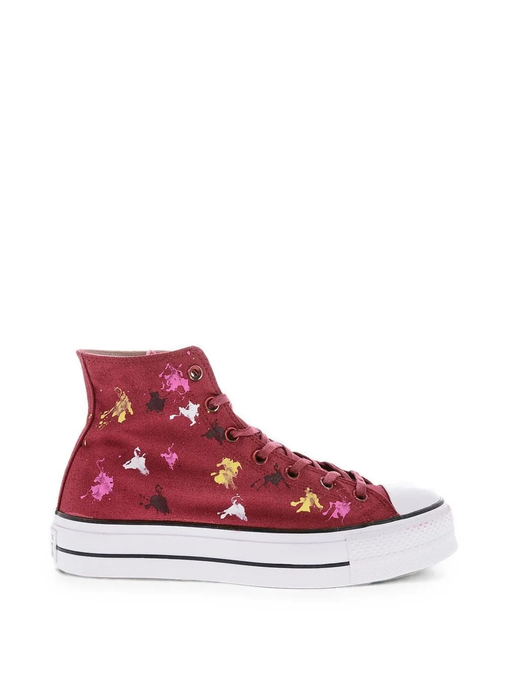 Converse All Star Chuck Taylor Paint-splatter High-top Sneakers In White