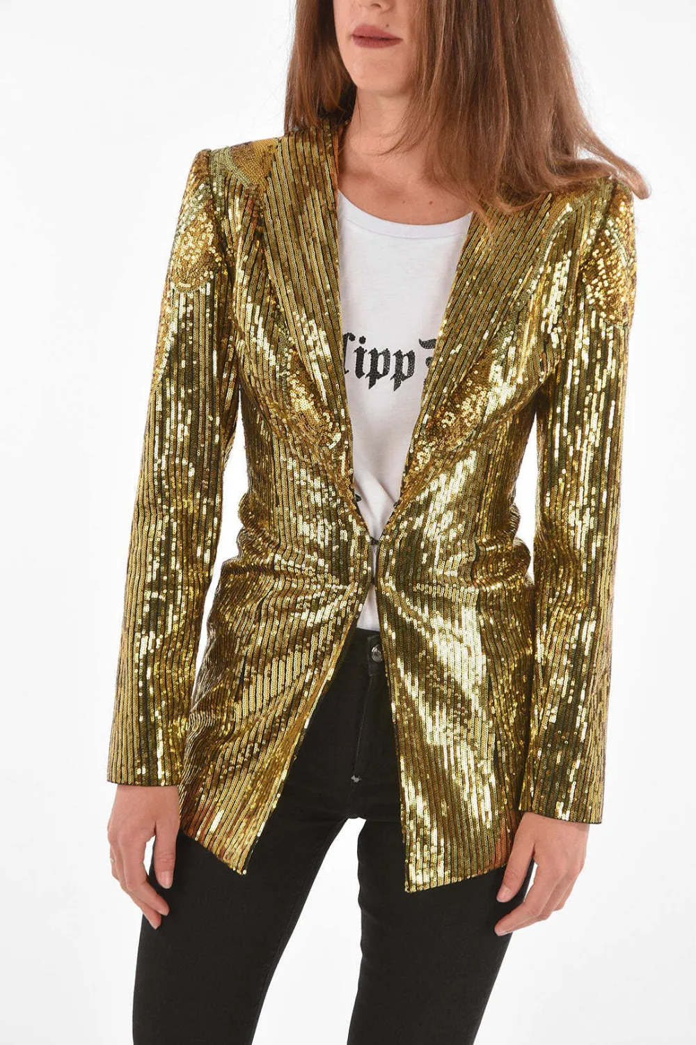 Philipp Plein sequin-embellished jacket - Gold