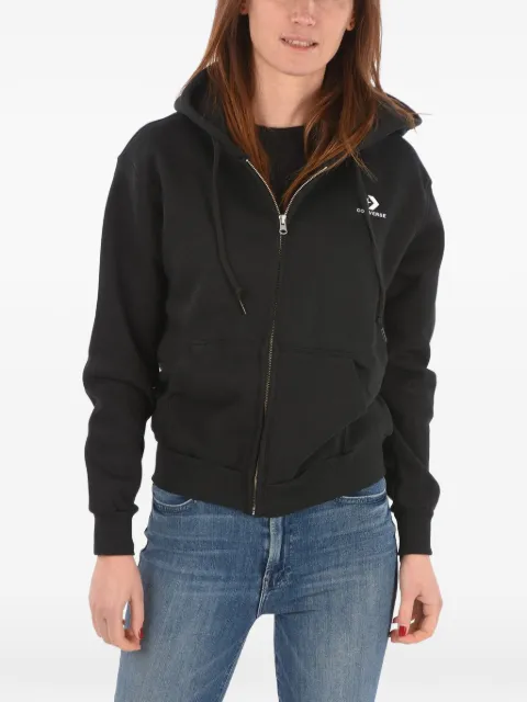 Converse logo-embroidered zip-up hoodie