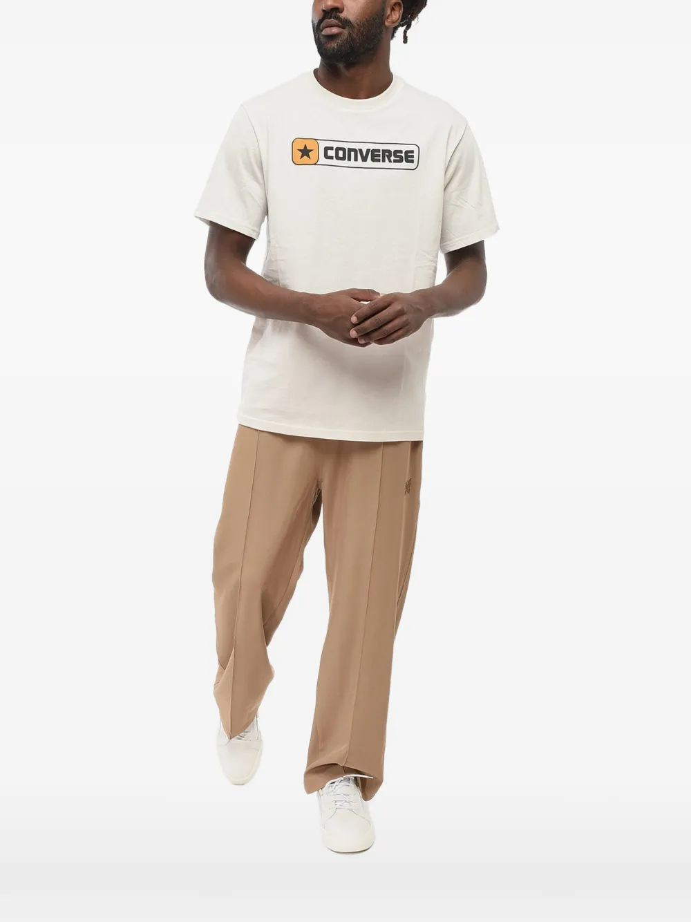 Converse logo-print T-shirt Wit