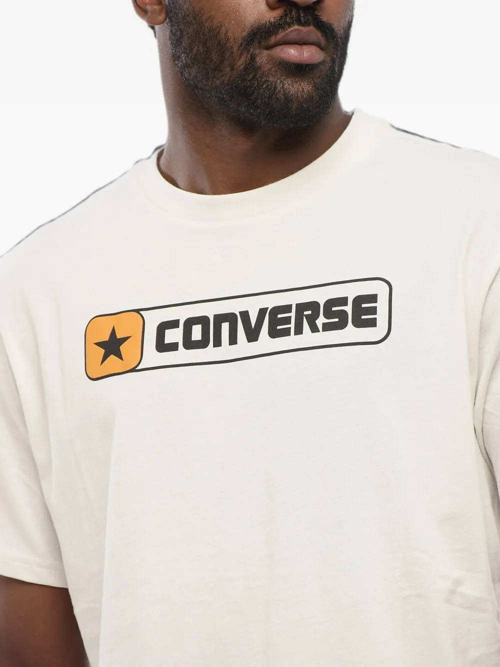 Converse logo-print T-shirt Wit