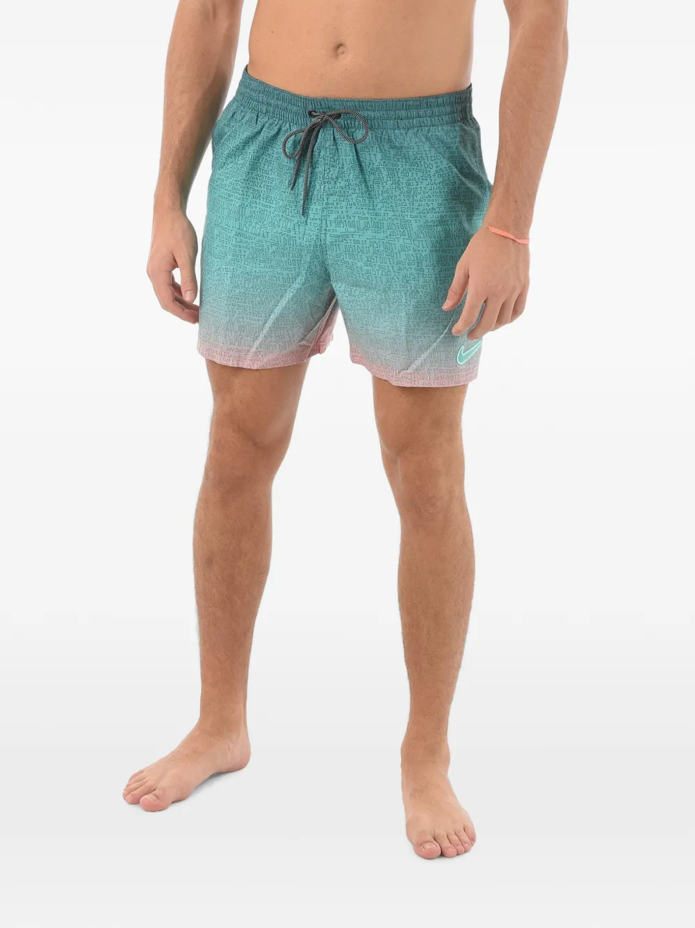 Nike Jdi Fade Logo-print Drawstring Swim Shorts In Green