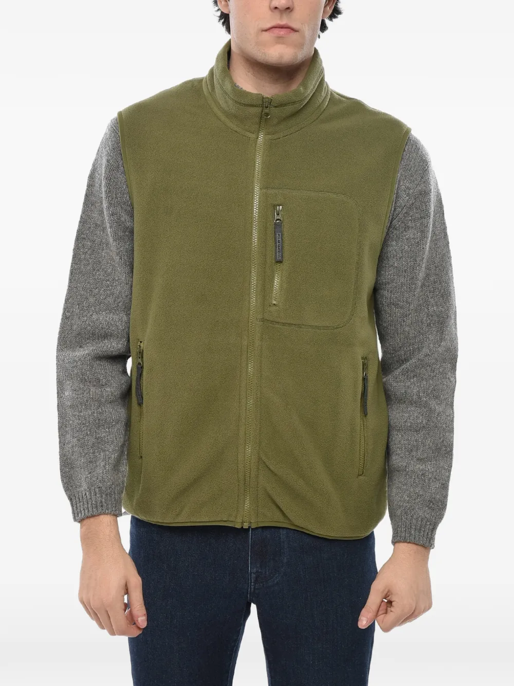 POLAR SKATE CO fleece sleeveless gilet - Grün