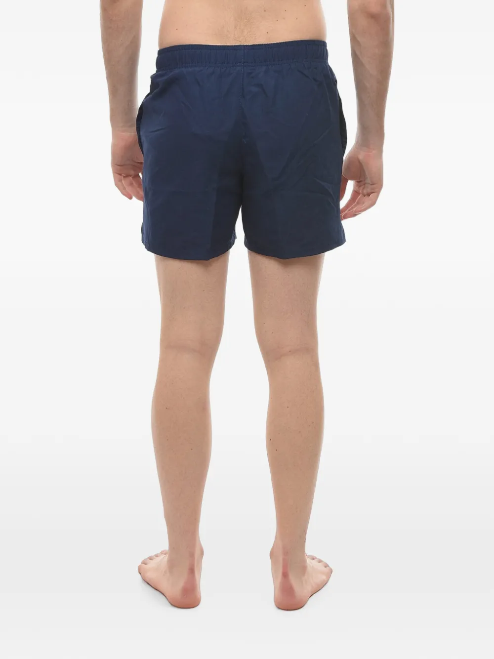Nike embroidered-logo swim shorts Blauw