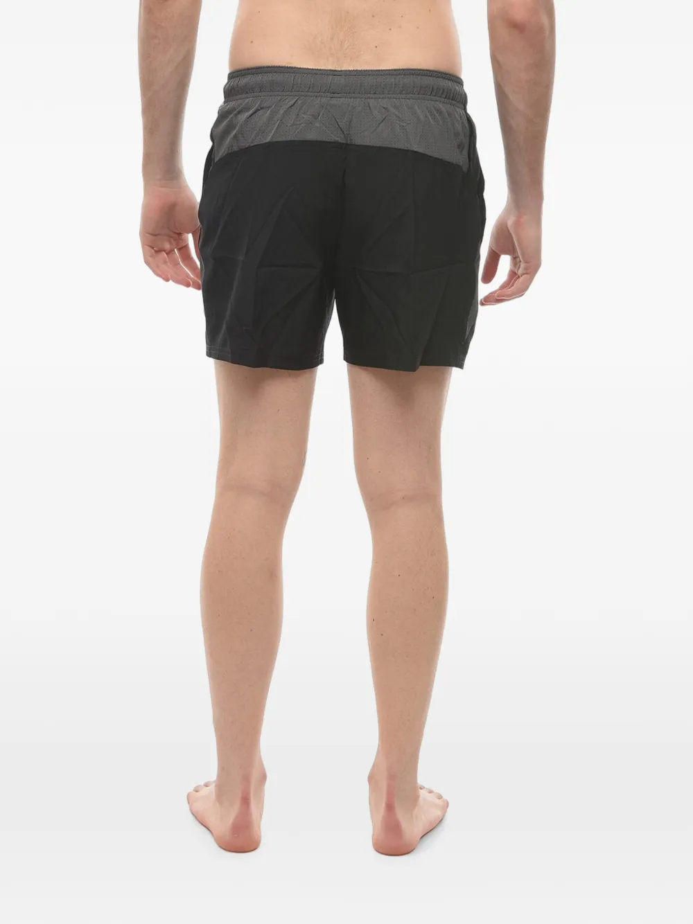 Nike logo-print elasticated swim shorts Zwart