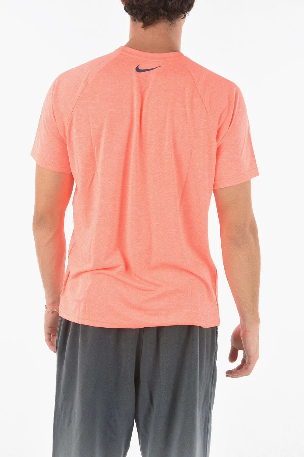 Nike logo-print raglan-sleeve T-shirt Oranje