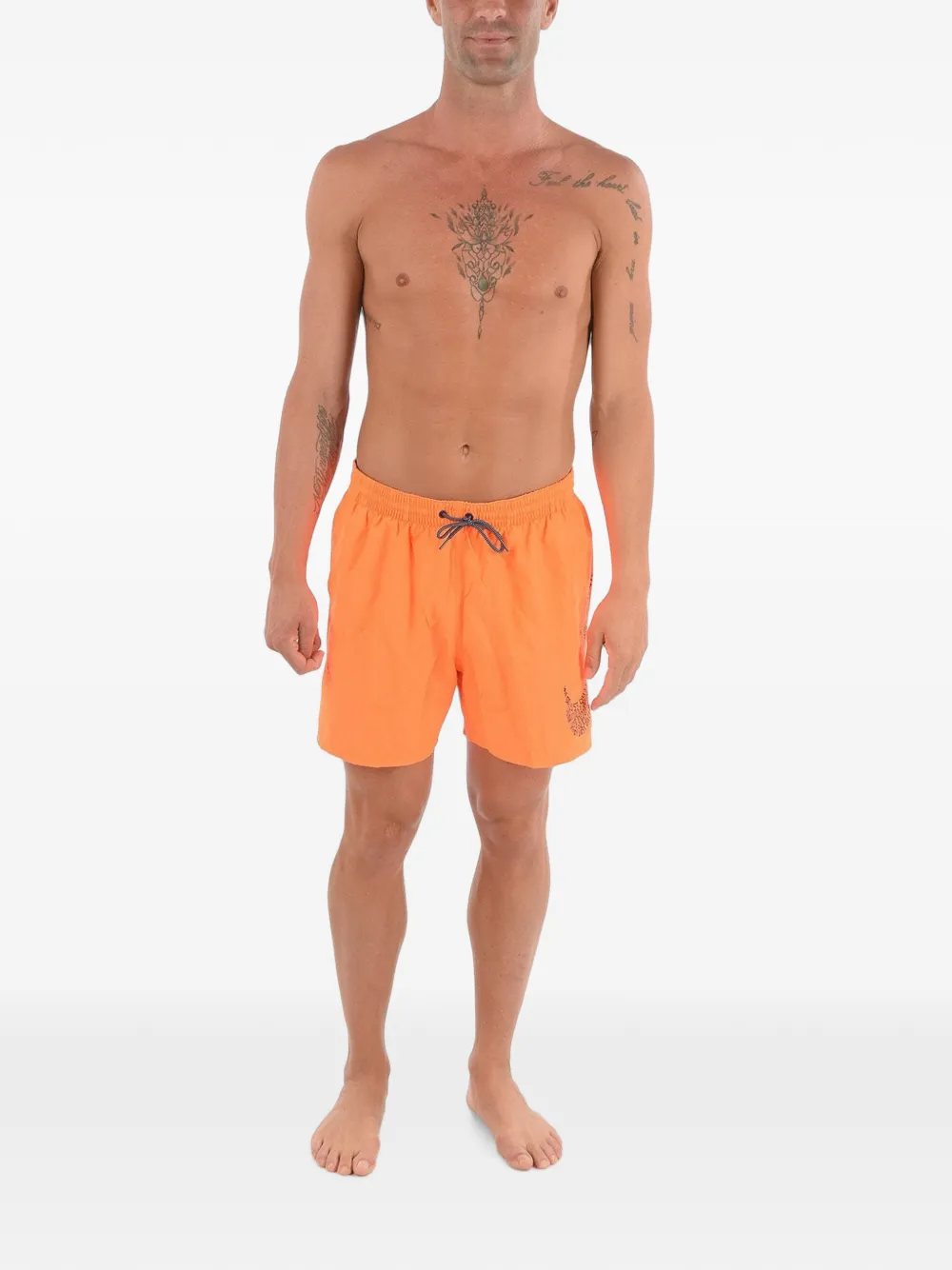 Nike logo-print drawstring swim shorts Oranje