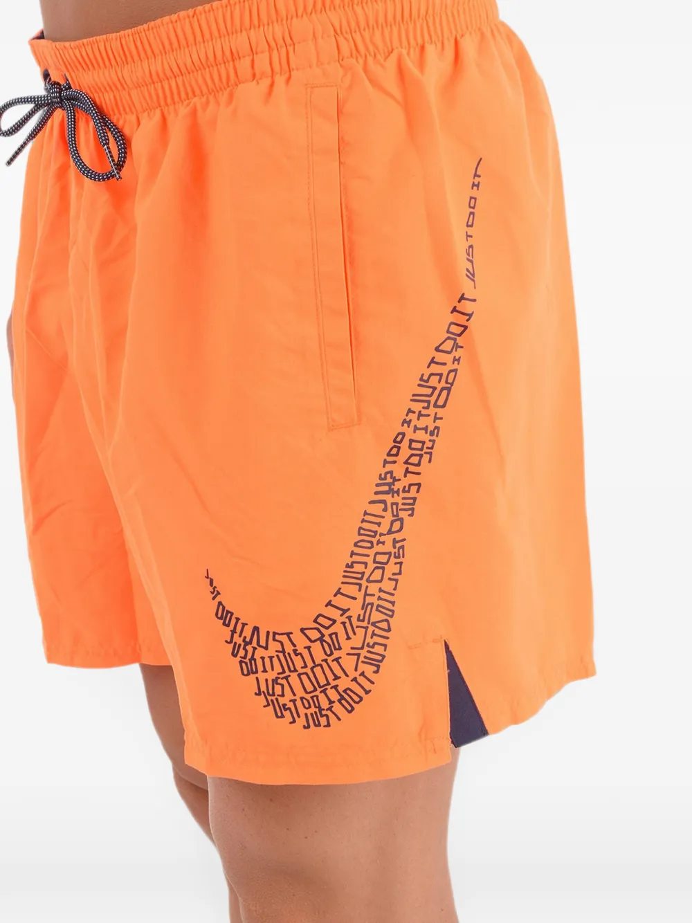 Nike logo-print drawstring swim shorts Oranje