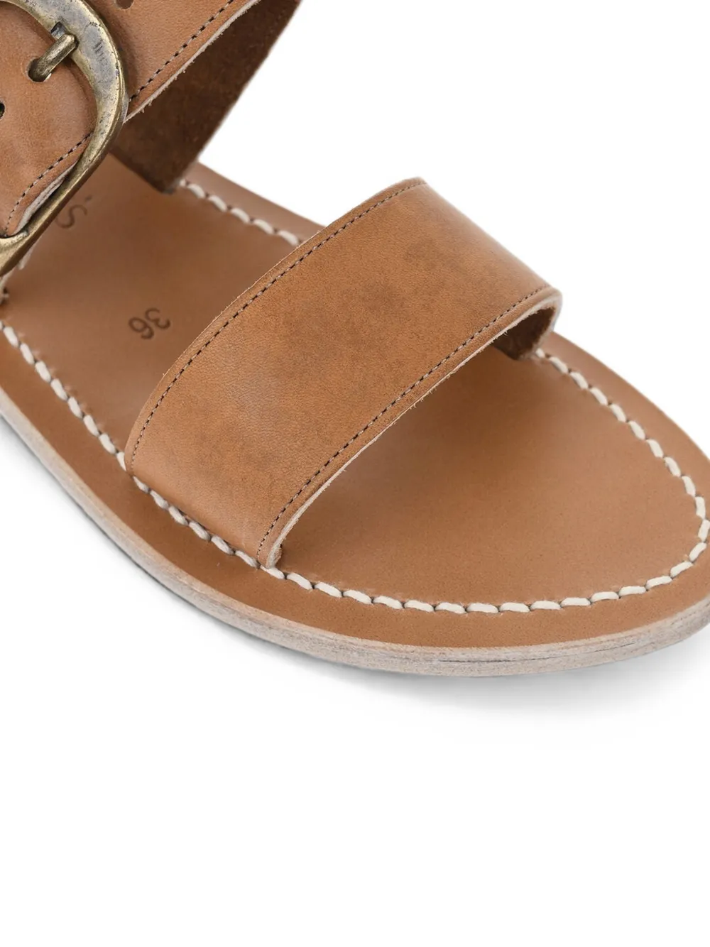 K. Jacques buckle-fastening leather sandals Bruin