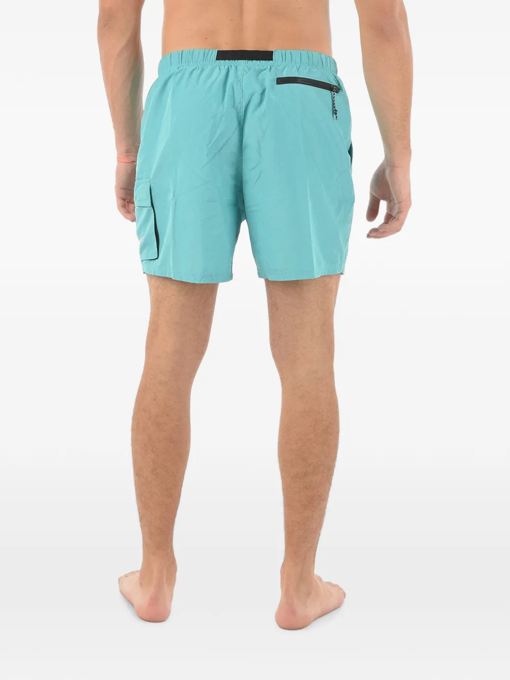 Nike logo-print swim shorts Blauw