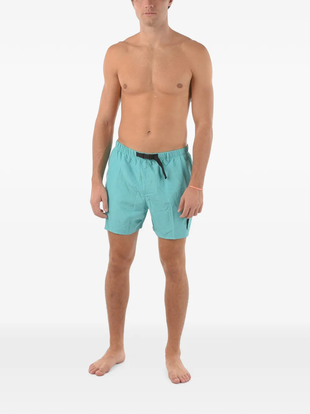 Nike logo-print swim shorts Blauw
