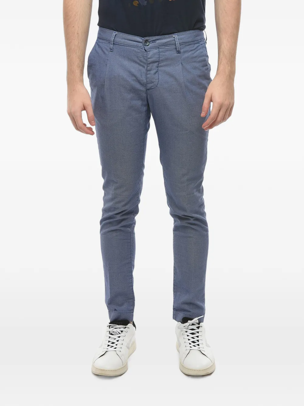 Cruna Belt-loop Trousers In Blue