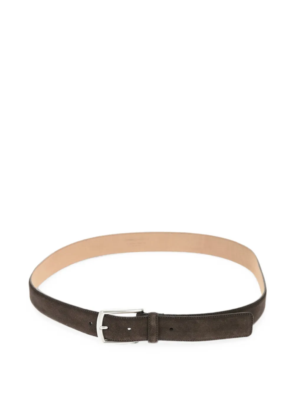 Zegna suede-finish belt - Brown