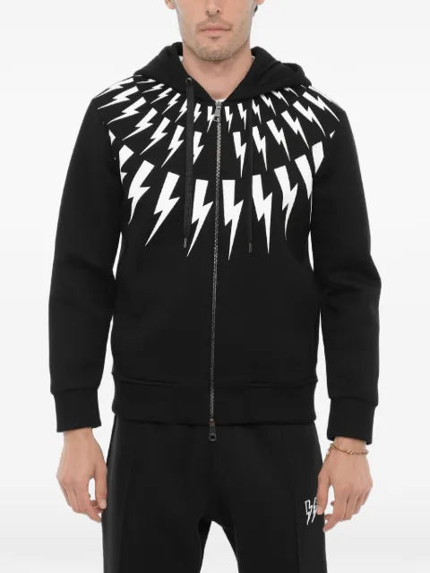Neil Barrett Fairisle Thunderbolt hoodie