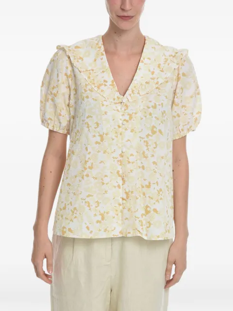 SAMSOE SAMSOE blusa con motivo floral y volantes