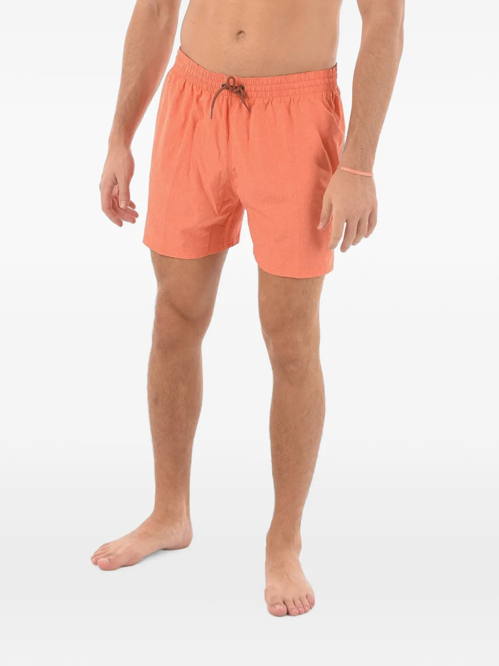 Nike Logo-print Elasticated Swim Shorts In Orange