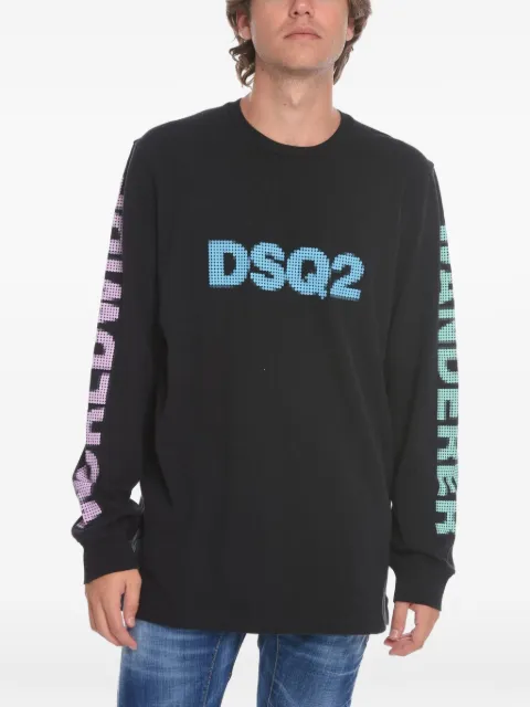 DSQUARED2 playera manga larga con logo estampado