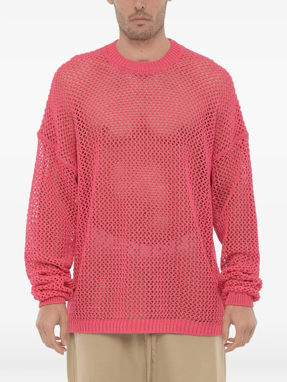 Ramael openwork crew-neck sweater | Pink | Image 1