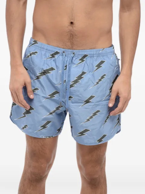 Neil Barrett Fair Isle-print swim shorts