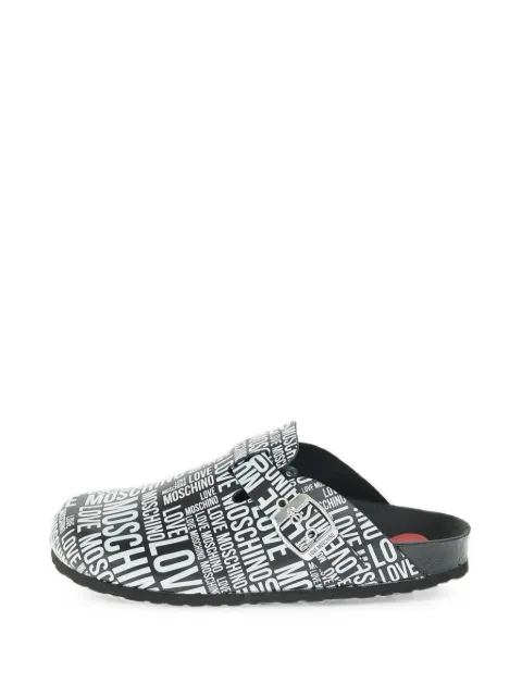 Moschino sandales à logo imprimé