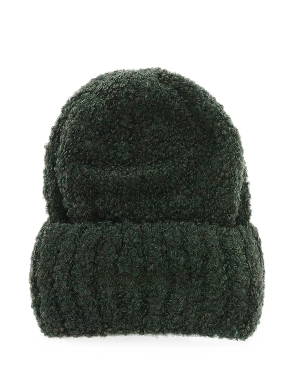POLAR SKATE CO embroidered-logo bouclé beanie hat - Grün