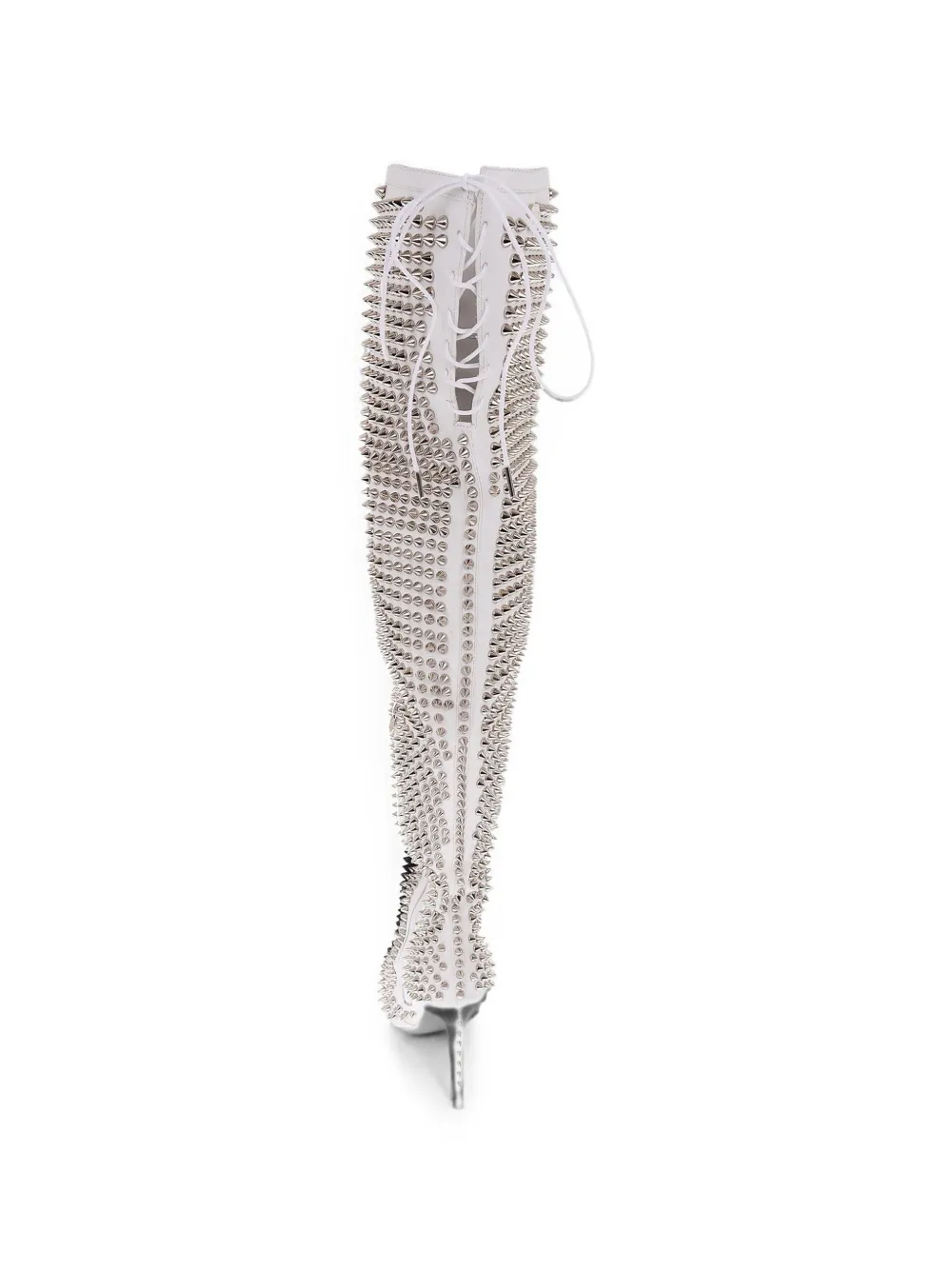 Philipp Plein studded lace-up over-the-knee boots Wit
