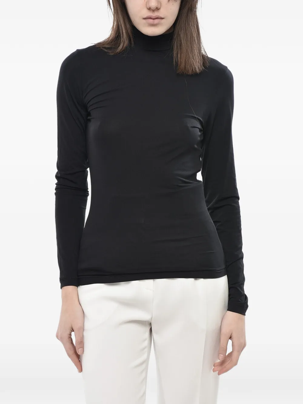 ASPESI high-neck long-sleeved T-shirt - Schwarz