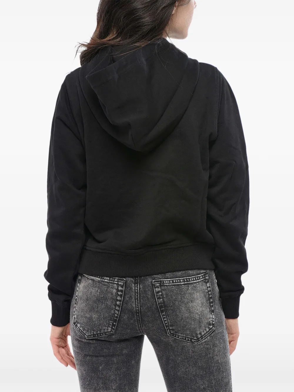 Diesel logo-print full-zip hoodie Zwart