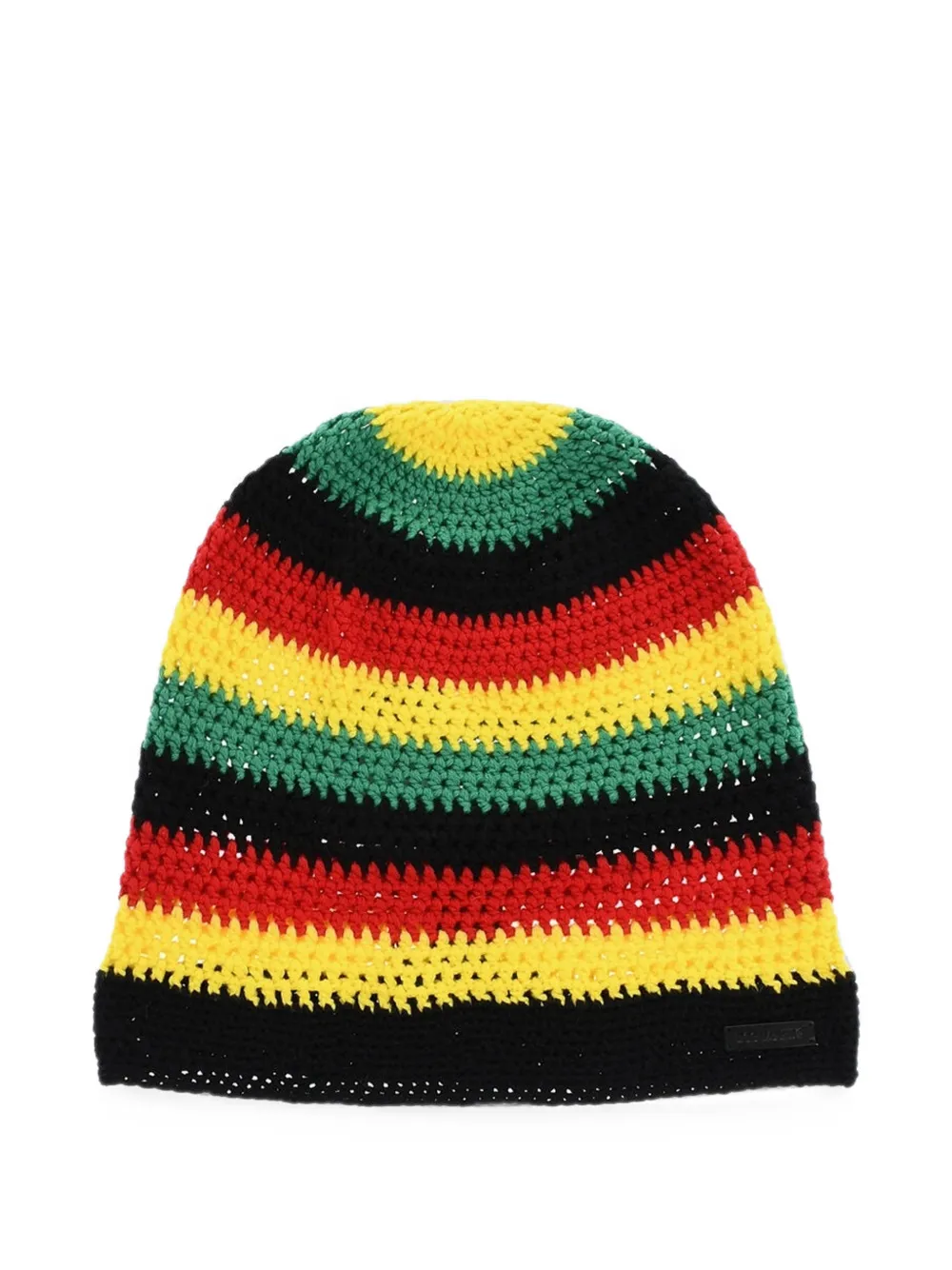 DSQUARED2 crochet-knit striped beanie hat - Schwarz