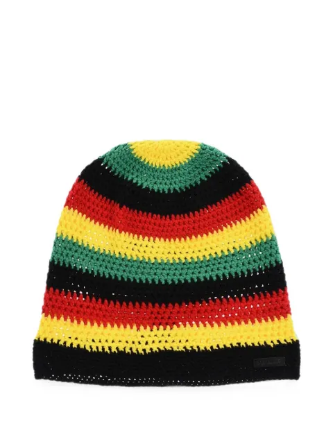 DSQUARED2 crochet-knit striped beanie hat