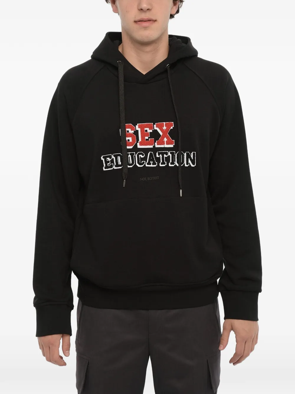 Neil Barrett Embroidered Hoodie In Black