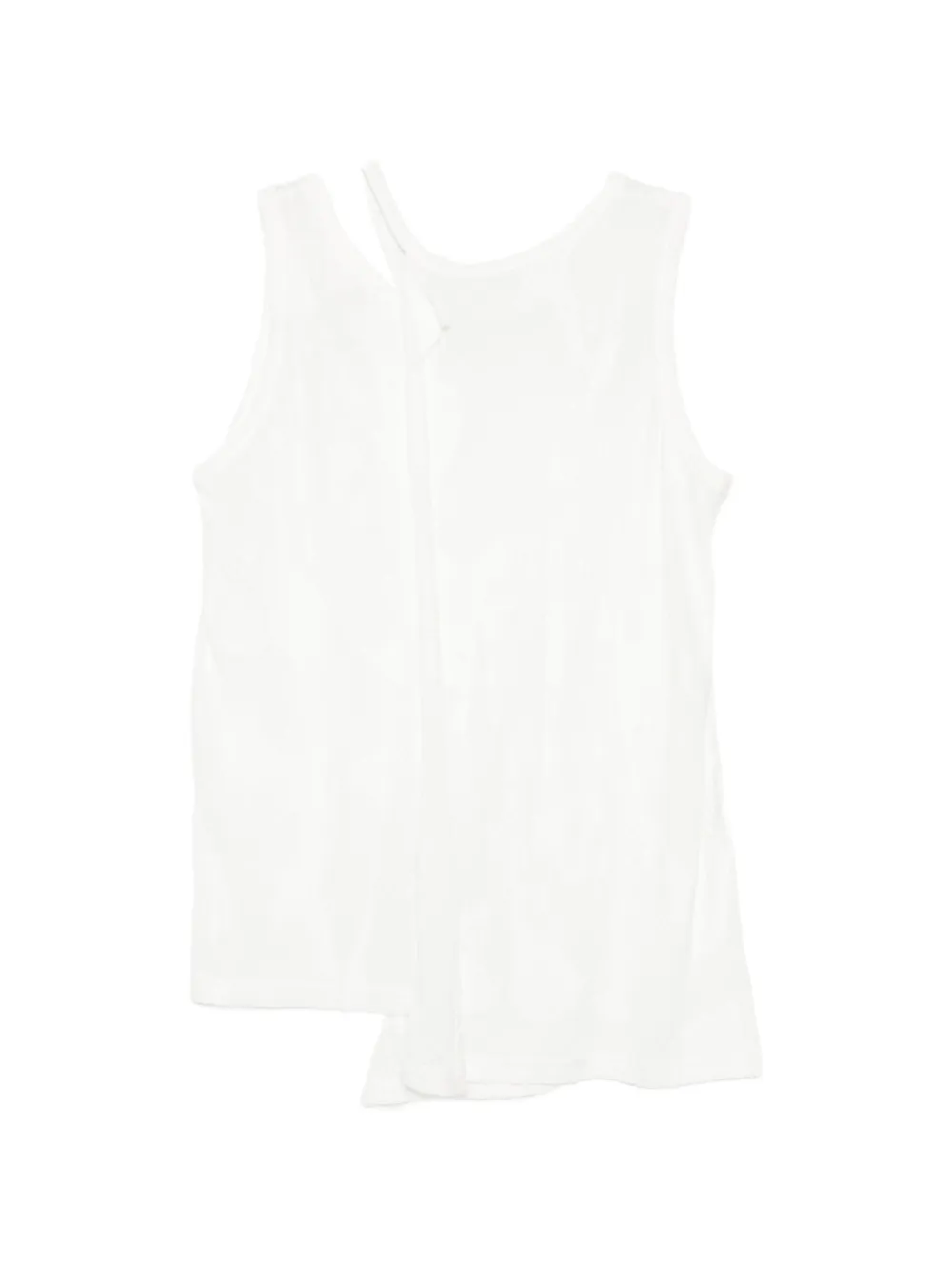 Y's Top met jacquard Wit