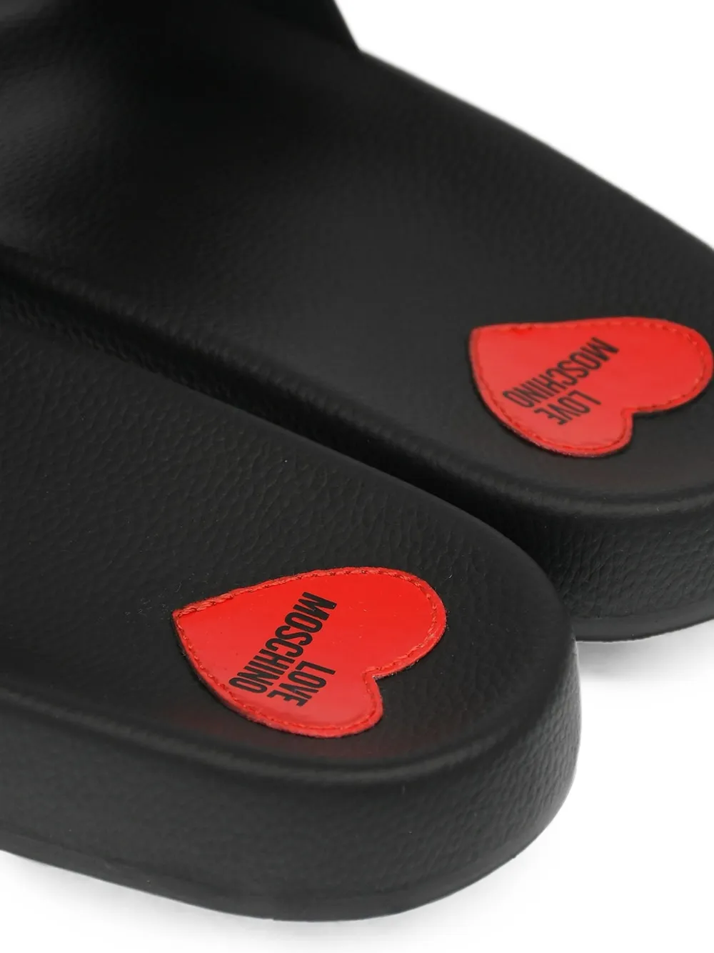 Moschino heart-print slides Zwart